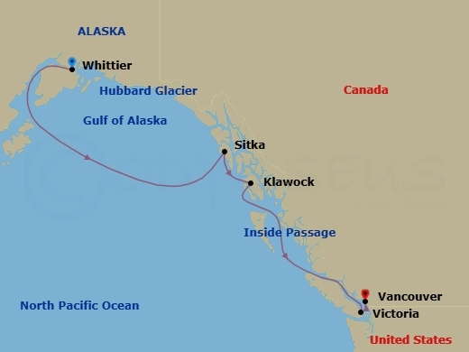 Itinerary map