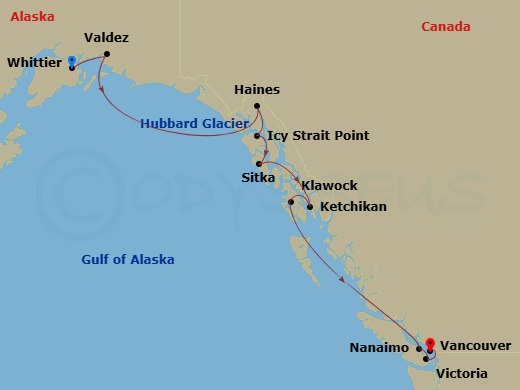 Itinerary map