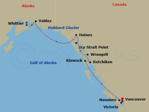 Itinerary map