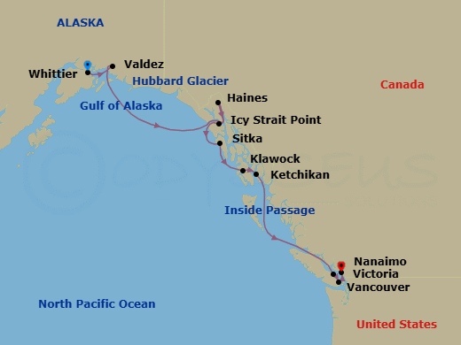 Itinerary map