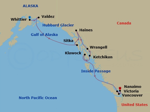 Itinerary map