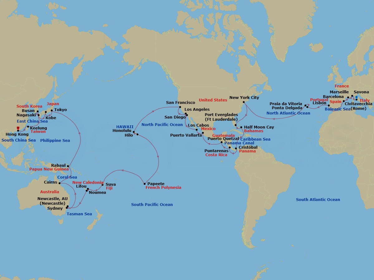 Itinerary map