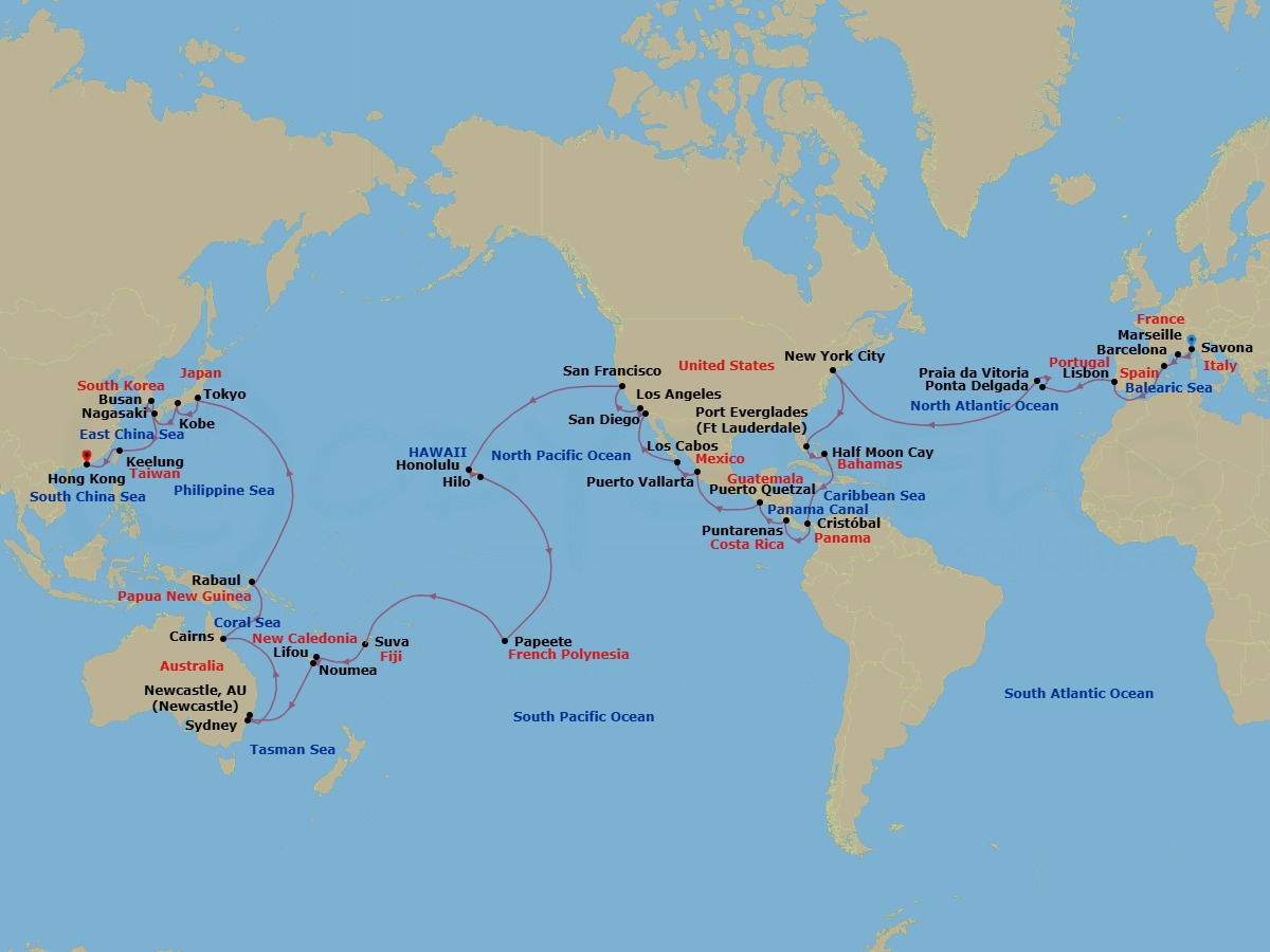 Itinerary map