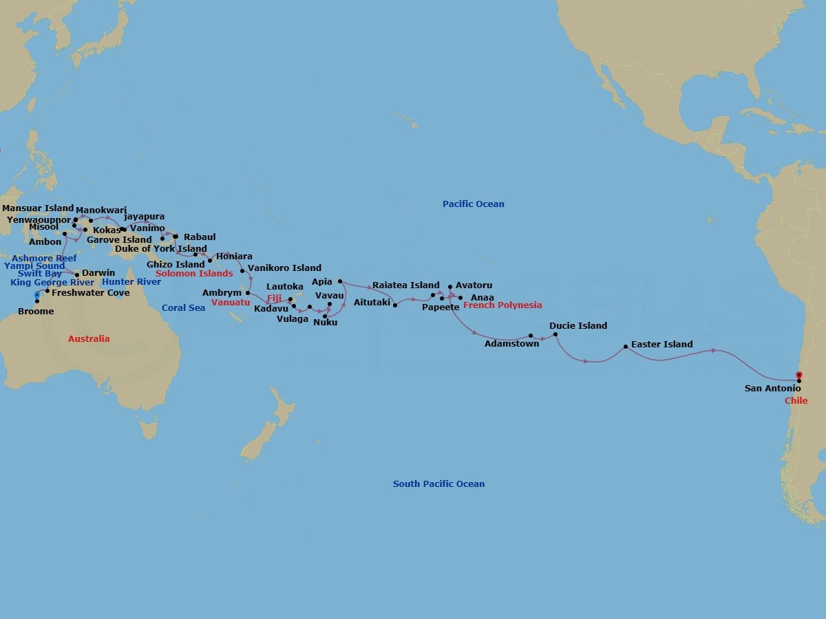 Itinerary map
