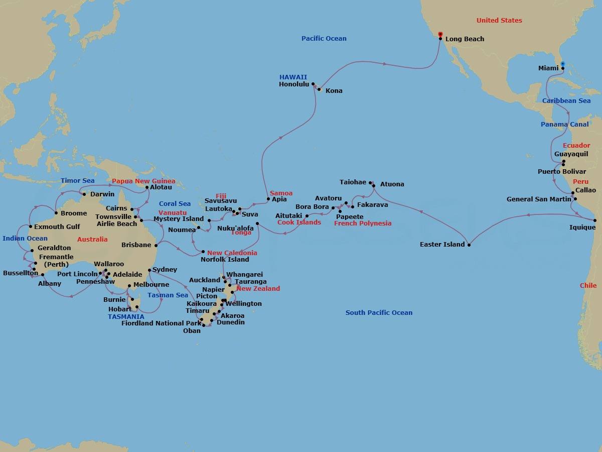 Itinerary map