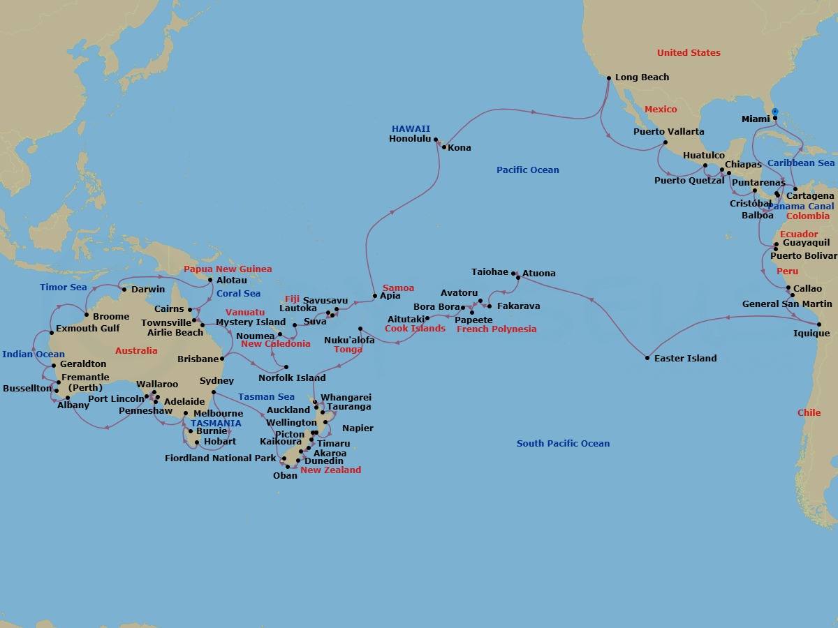 Itinerary map