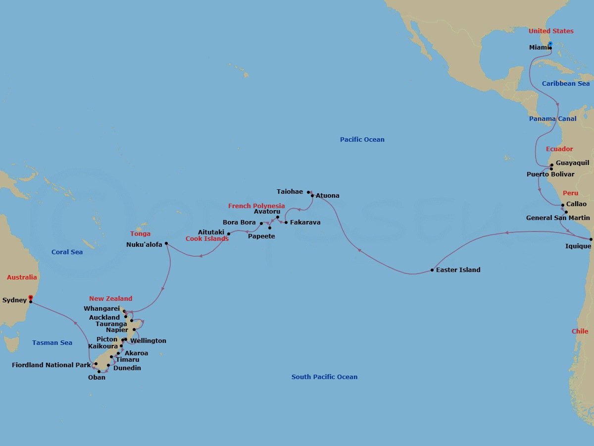 Itinerary map