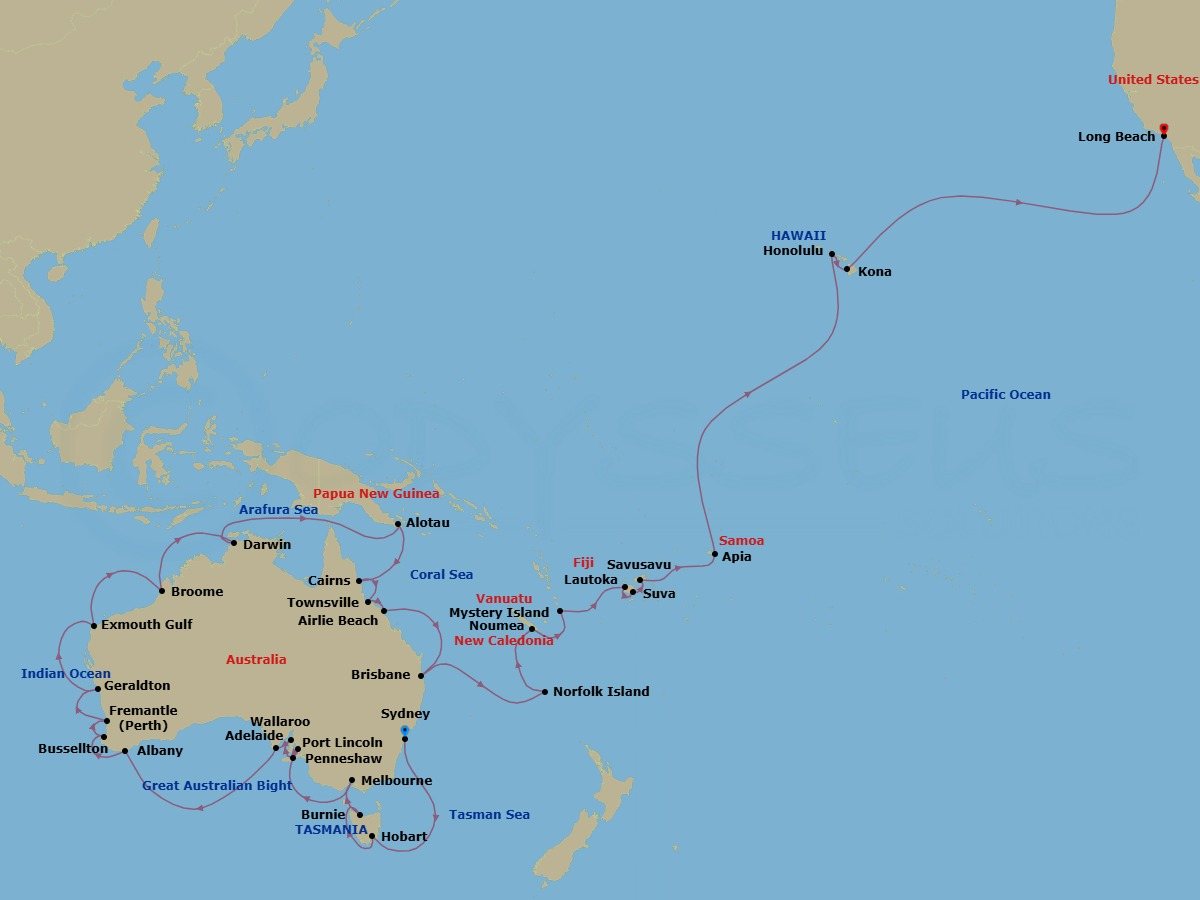 Itinerary map