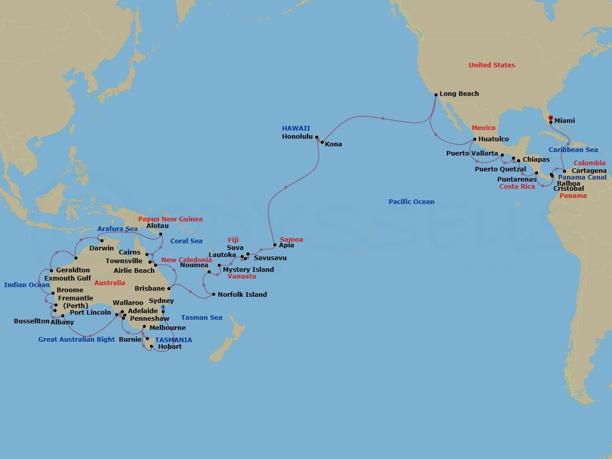 Itinerary map