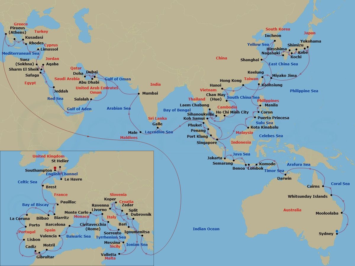 Itinerary map