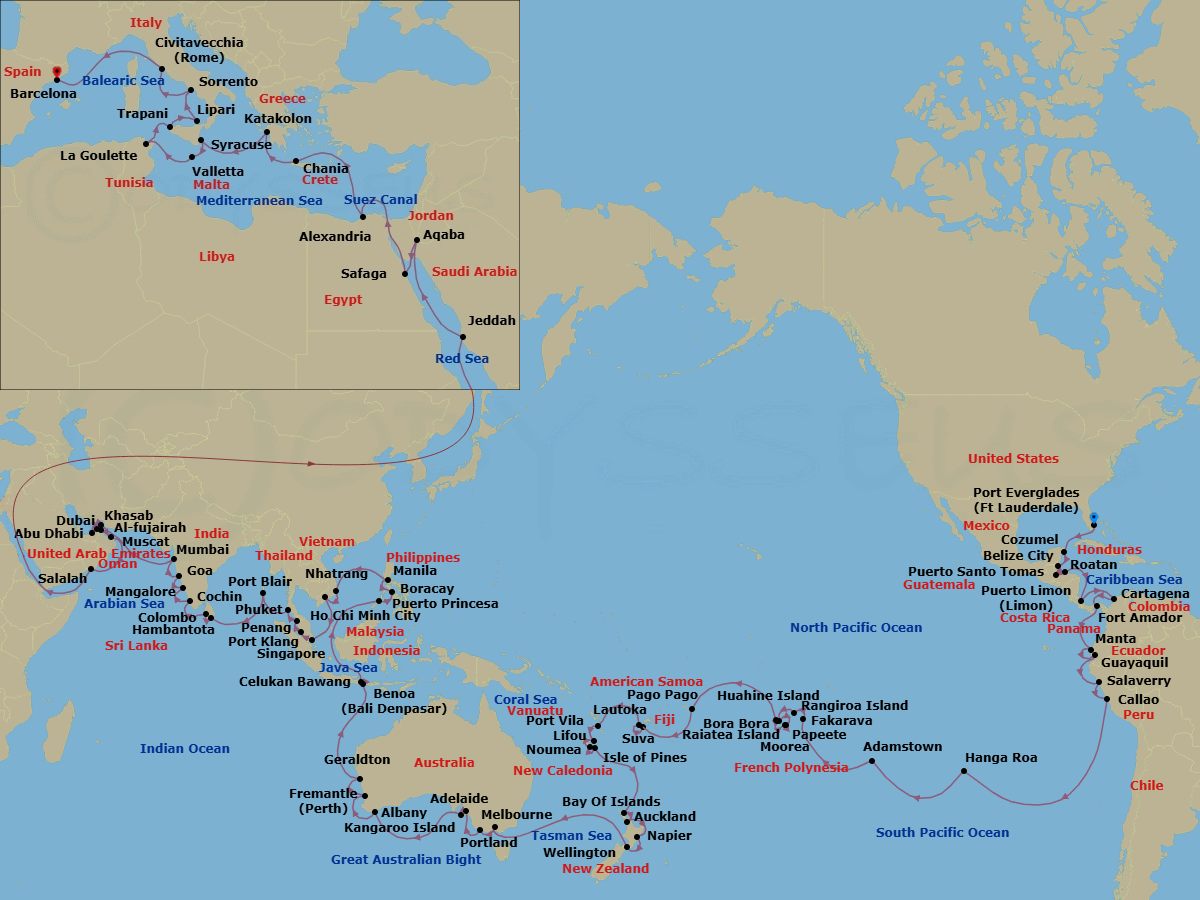Itinerary map