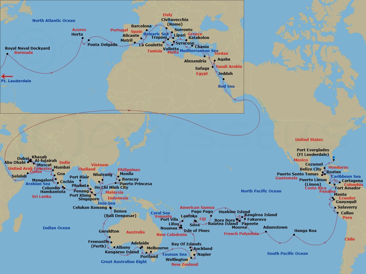 Itinerary map