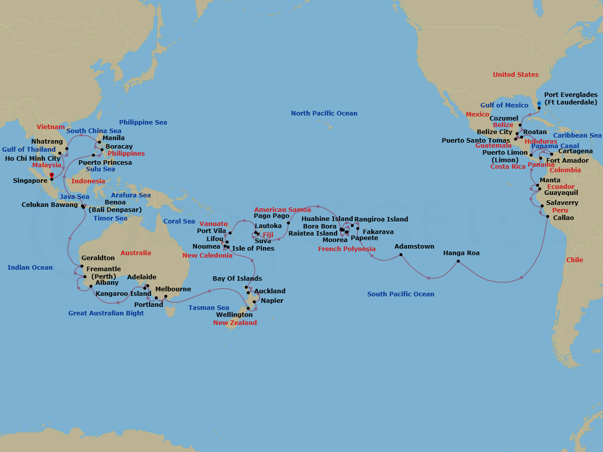 Itinerary map