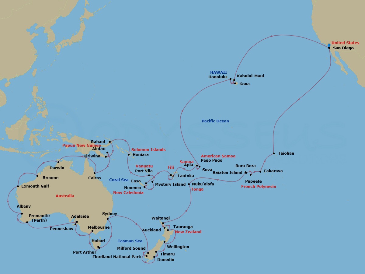 Itinerary map