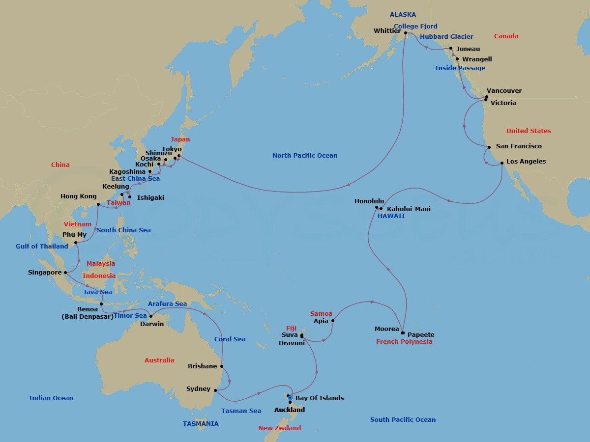 Itinerary map