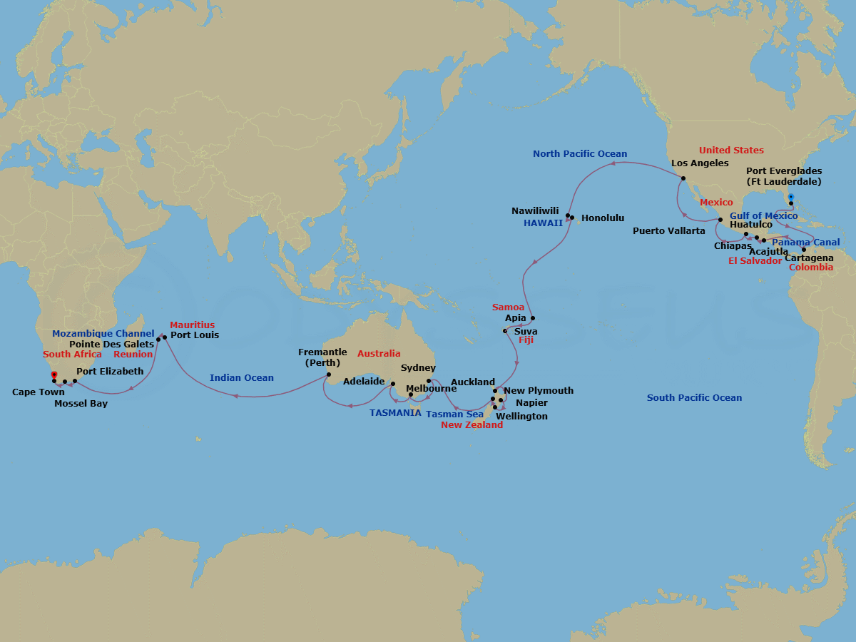 Itinerary map