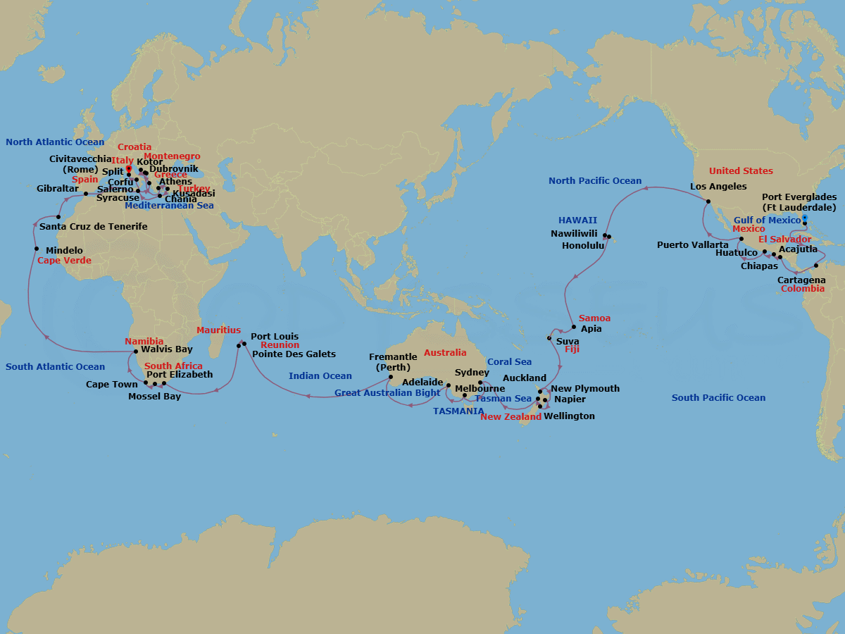 Itinerary map
