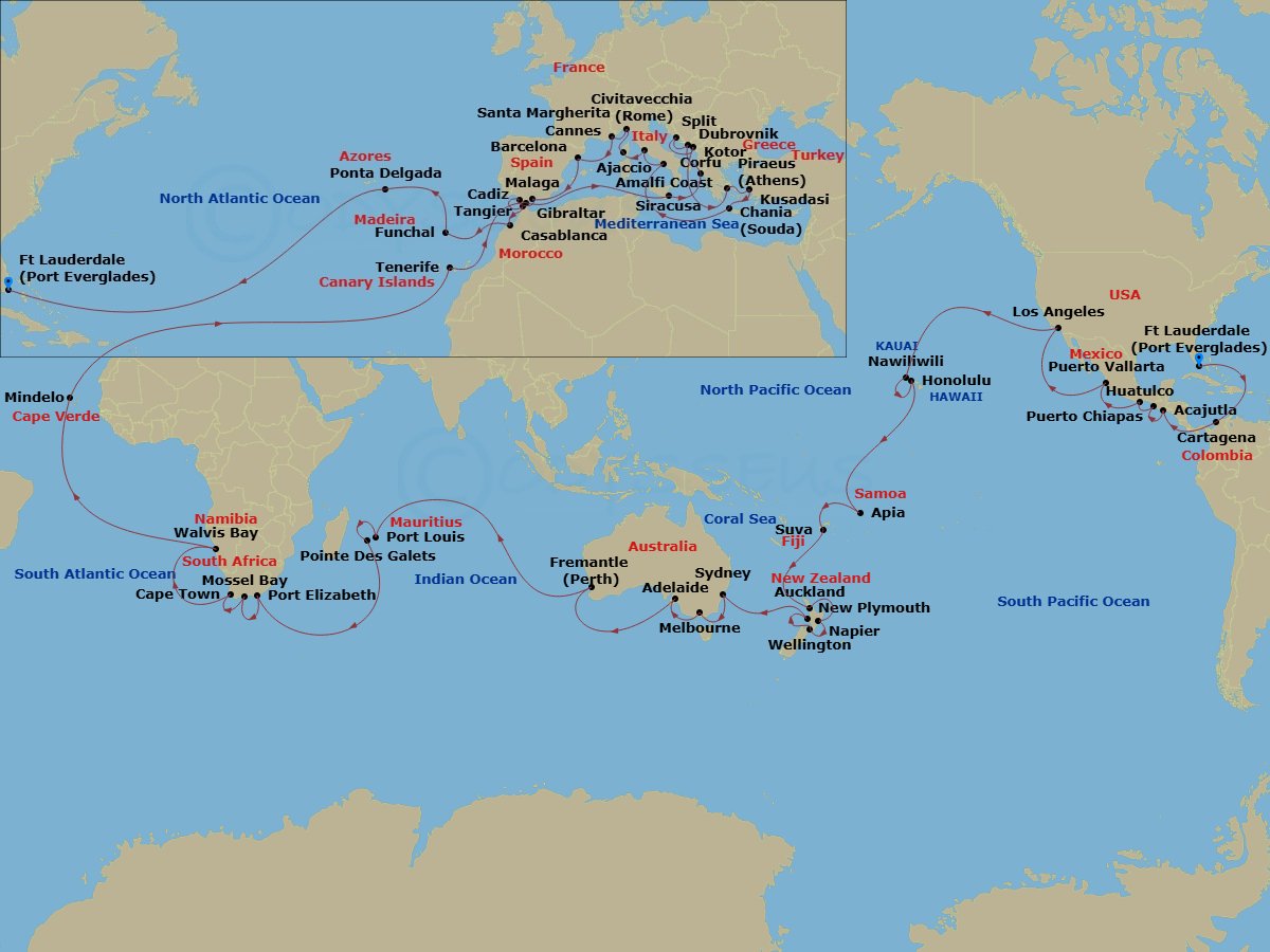 Itinerary map
