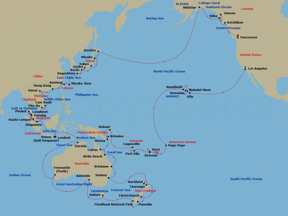 Itinerary map
