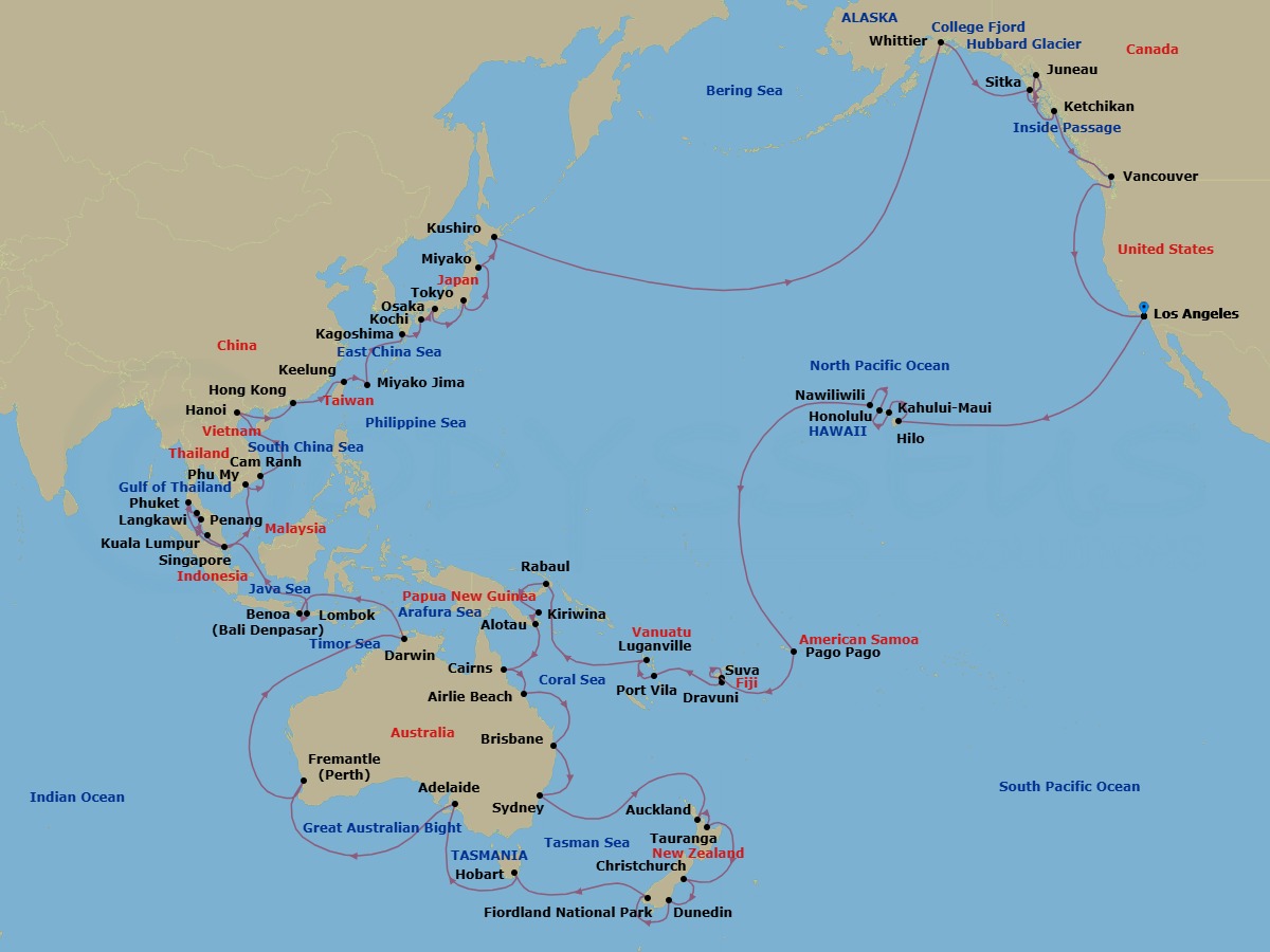 Itinerary map