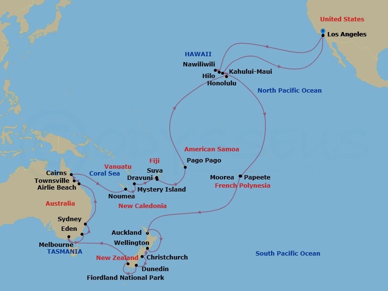 Itinerary map