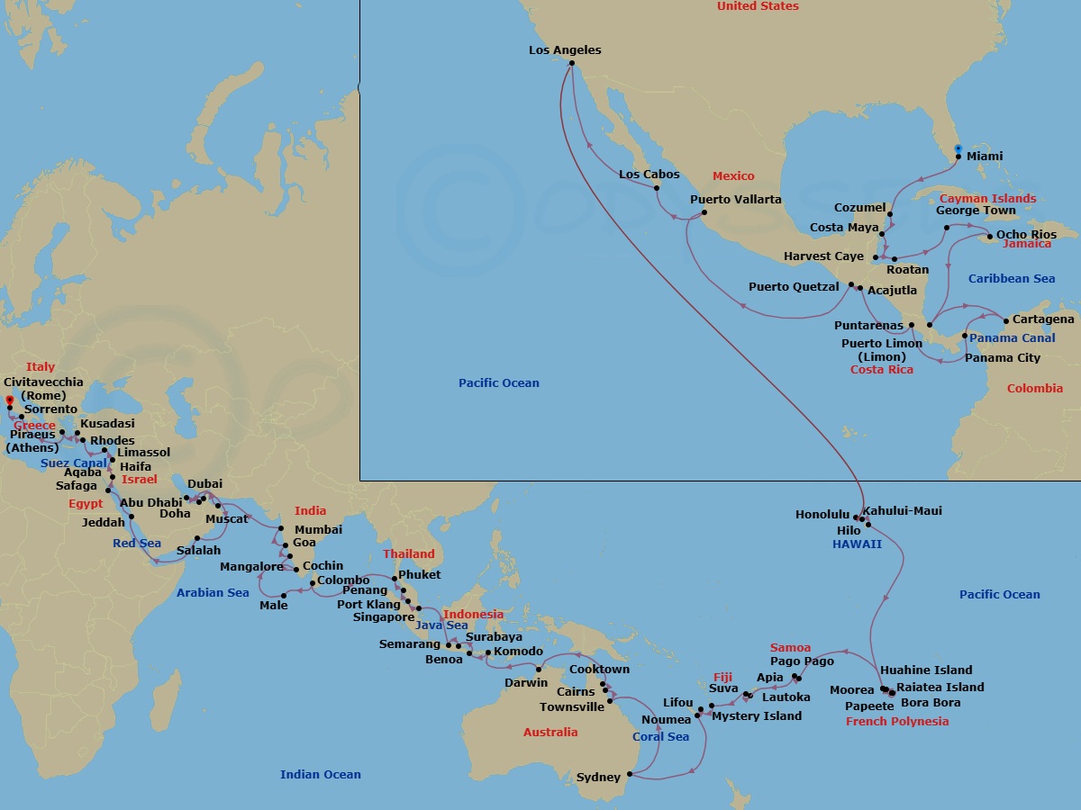 Itinerary map