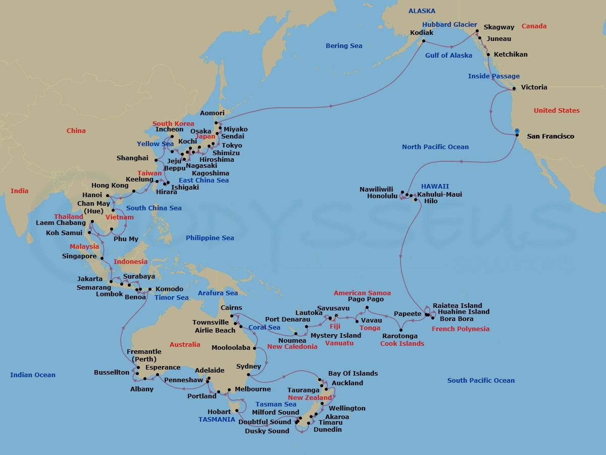 Itinerary map