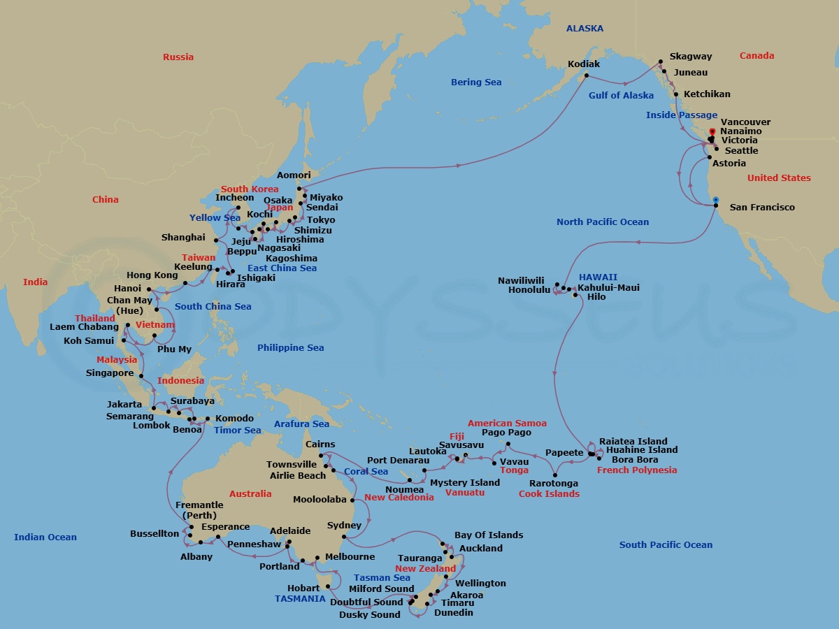 Itinerary map