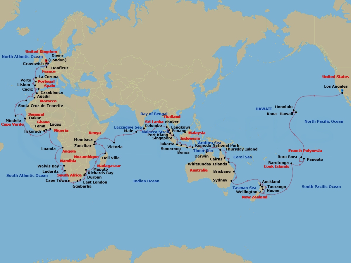 Itinerary map