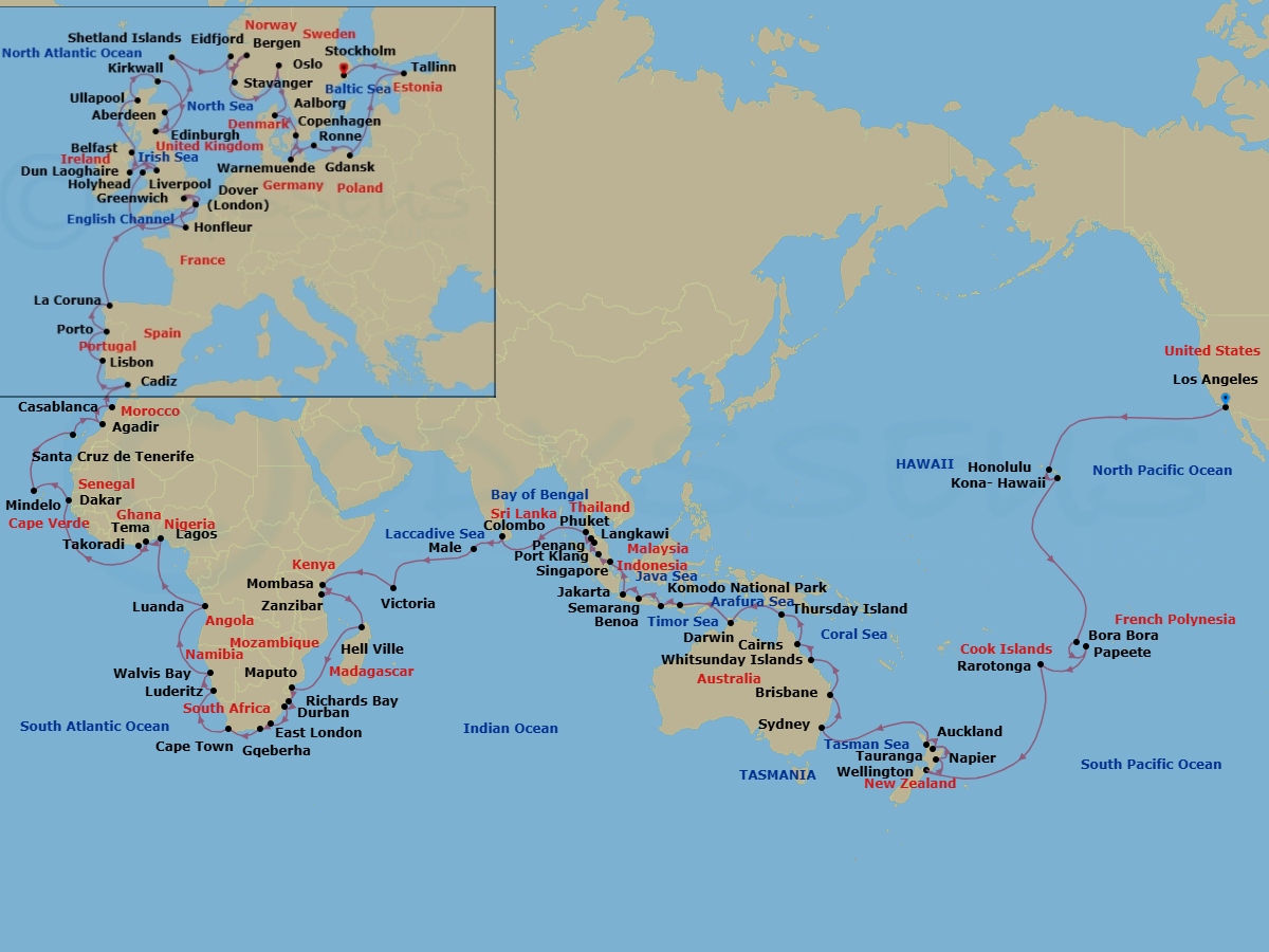 Itinerary map