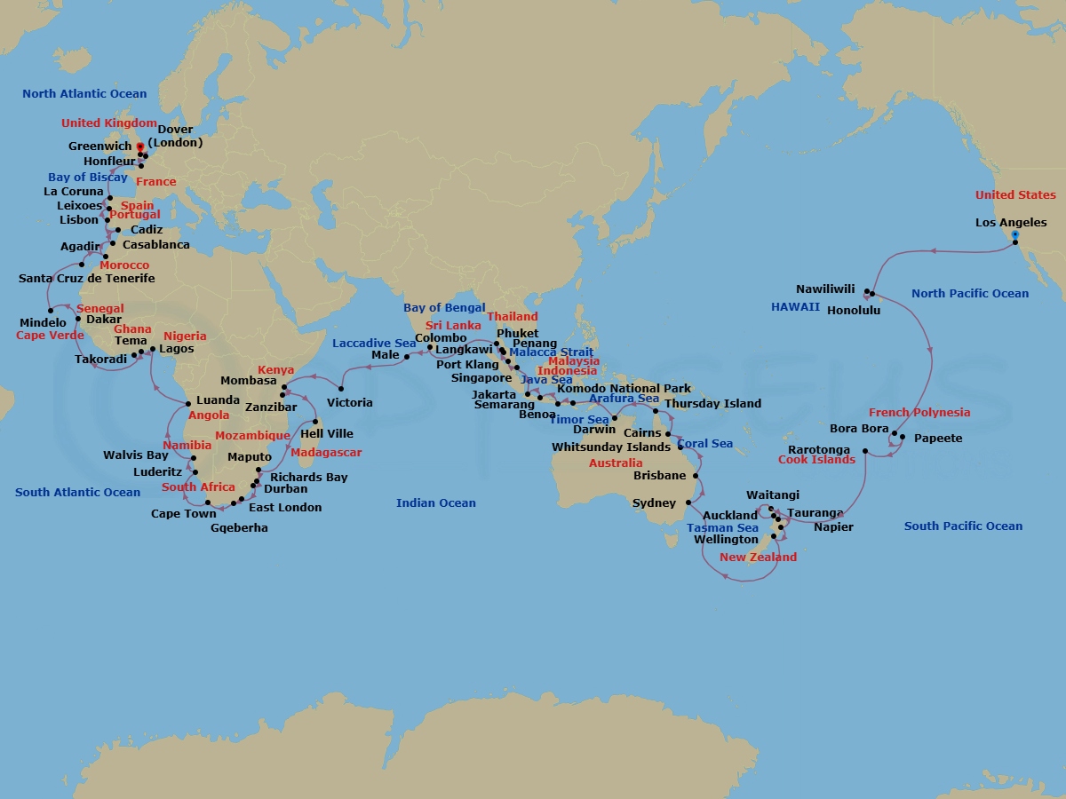 Itinerary map