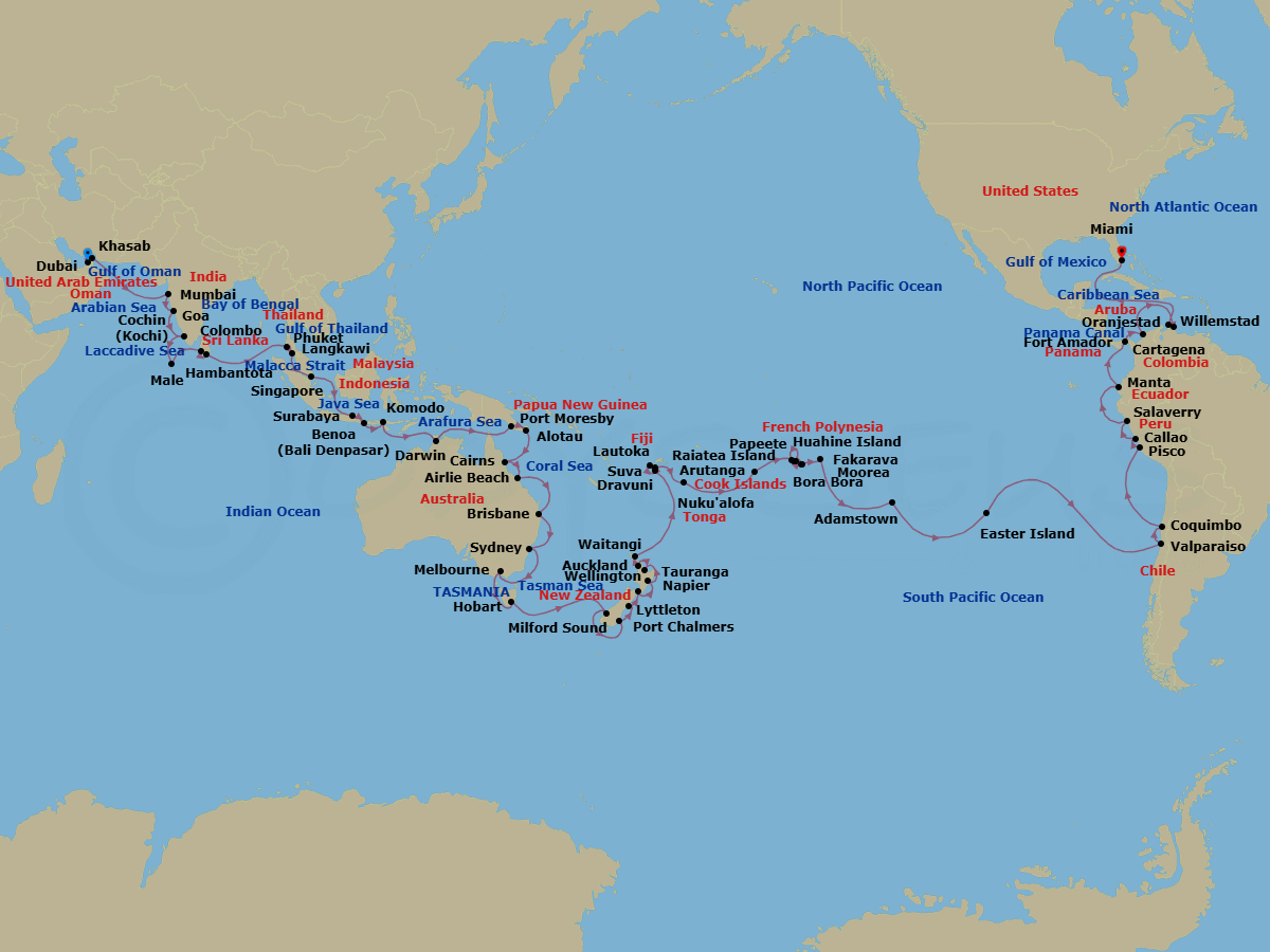 Itinerary map