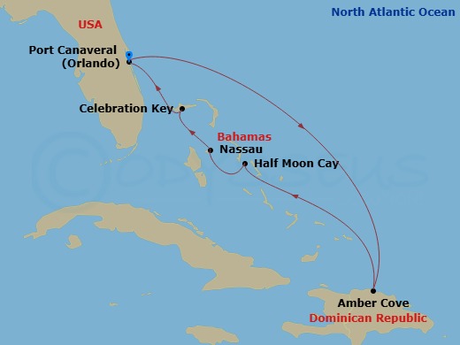 Itinerary map