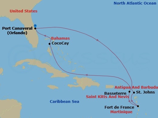 Itinerary map