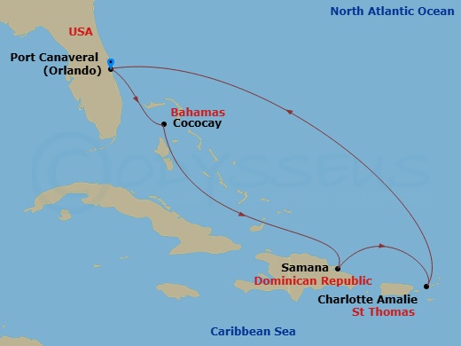 Itinerary map