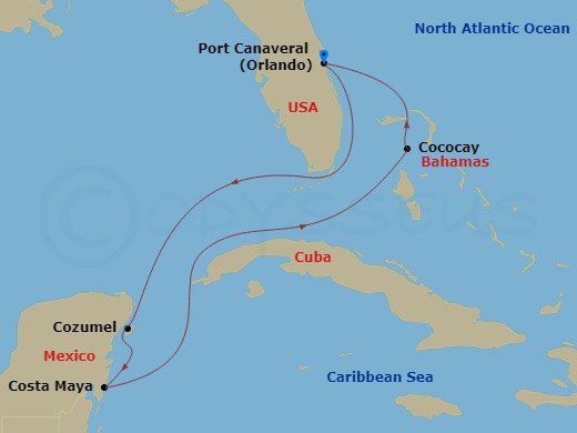 Itinerary map
