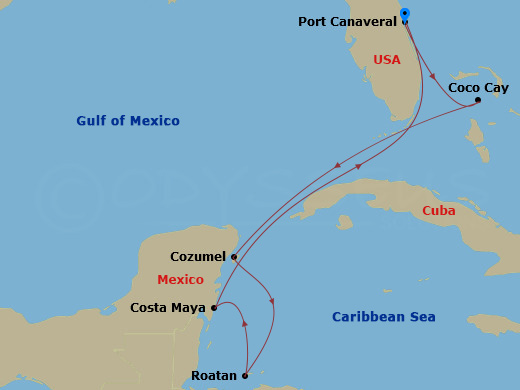 Itinerary map