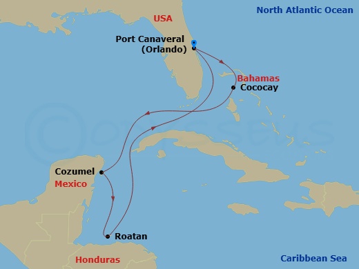 Itinerary map