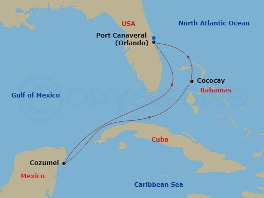 Itinerary map