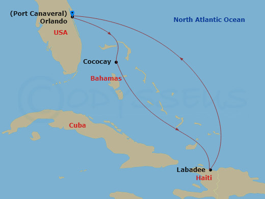 Itinerary map