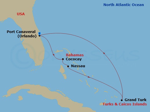 Itinerary map
