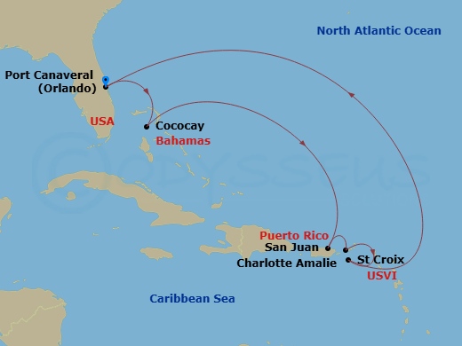 Itinerary map