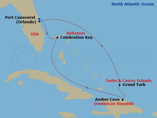 Itinerary map