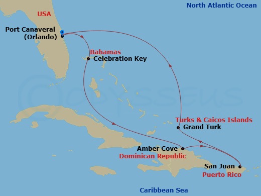 Itinerary map