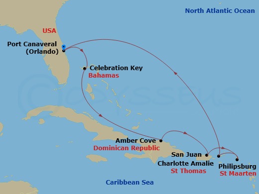 Itinerary map