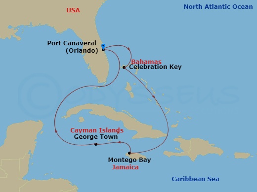 Itinerary map