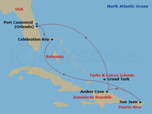 Itinerary map