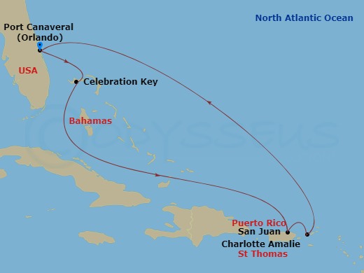 Itinerary map