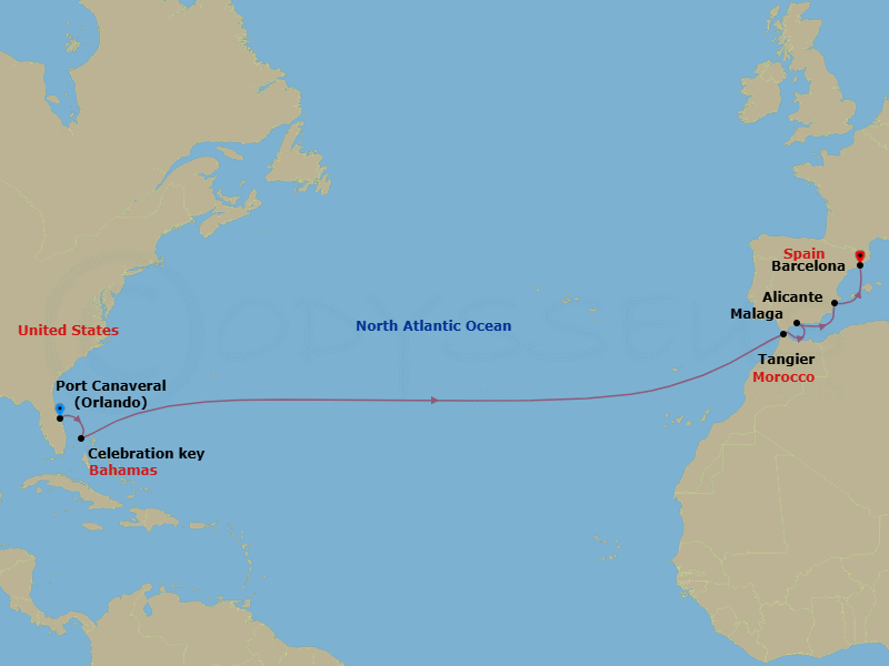 Itinerary map