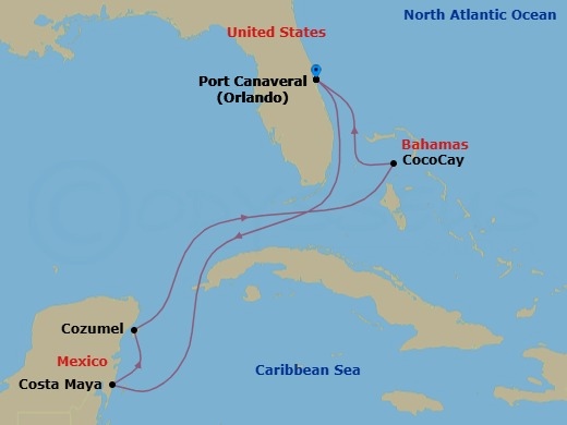 Itinerary map